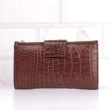 CD-12 : Crocodile Leather Zip Wallet with Chain